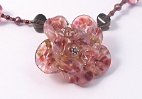 Lampwork Rose Necklace