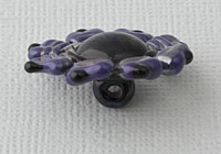 Purple Flower Lampwork Button alternative view 1