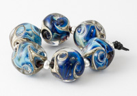 Silver Glass Swirl Nugget Beads alternative view 2