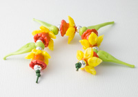 Daffodil Lampwork Beads alternative view 1