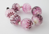 Pinky Dahlia Lampwork Beads alternative view 1