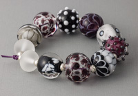 Purple, Black and White Bead Collection alternative view 1