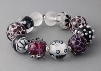 Purple, Black and White Bead Collection