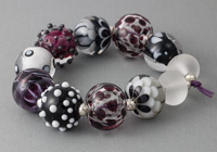 Purple, Black and White Bead Collection alternative view 2