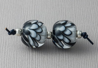 Black Dahlia Bead Pair