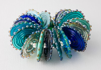 Teal Disc Lampwork Beads