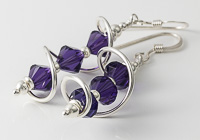 Purple Cosmic Crystal Earrings