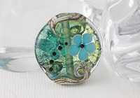 Lampwork "Silver Flower" Focal Bead alternative view 1