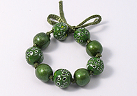 Green Spotty Polymer Clay Beads alternative view 1