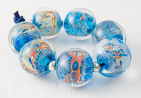 "Lightning Orbs" Lampwork Beads